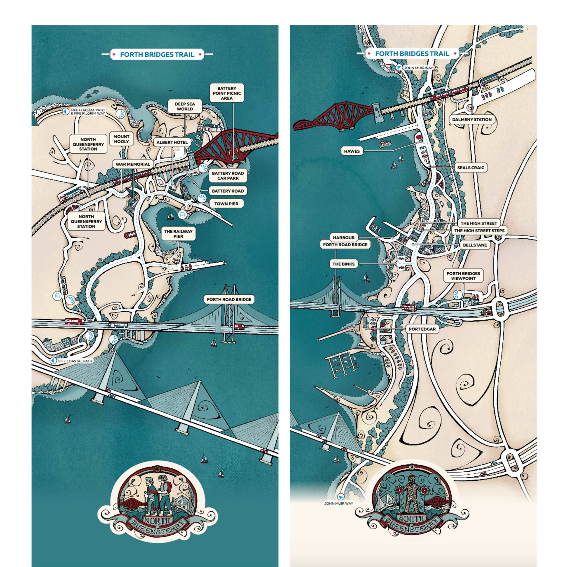 New Forth Bridge Trail Map with new stops
